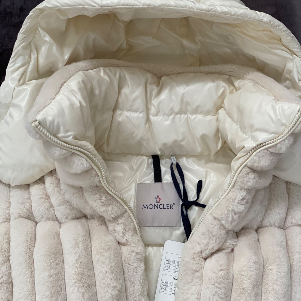 Women's Moncler Fare Quilted Faux Fur Jacket - Picture 6 of 11